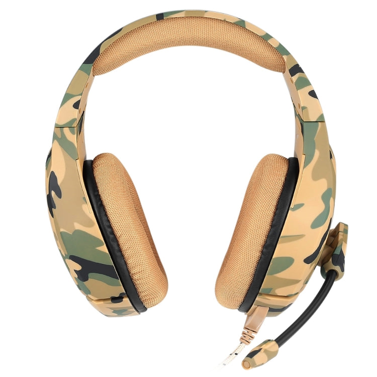 ONIKUMA K1-B Deep Bass Noise Canceling Camouflage Gaming Headphone with Microphone(Yellow) - Multimedia Headset by ONIKUMA | Online Shopping UK | buy2fix