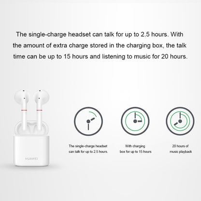 Huawei FreeBuds 2 Bluetooth Wireless Earphone Supports Voice Interaction & Wireless Charging, with Charging Box(White) - Bluetooth Earphone by Huawei | Online Shopping UK | buy2fix