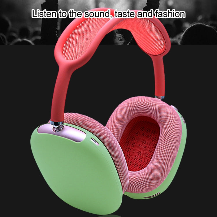 A Pair Full Coverage Anti-scratch Silicone Headphone Protective Case for AirPods Max(Red) - For AirPods Max by buy2fix | Online Shopping UK | buy2fix