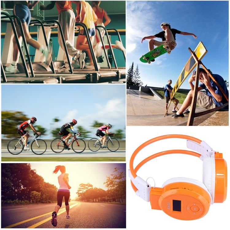 SH-S1 Folding Stereo HiFi Wireless Sports Headphone Headset with LCD Screen to Display Track Information & SD / TF Card, For Smart Phones & iPad & Laptop & Notebook & MP3 or Other Audio Devices(Orange) - Headset & Headphone by buy2fix | Online Shopping UK | buy2fix