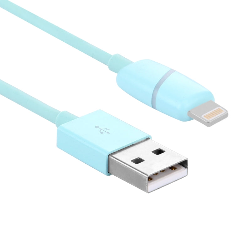 1m Circular Bobbin Gift Box Style 8 Pin to USB Data Sync Cable with Indicator for iPhone, iPad(Blue) - Normal Style Cable by buy2fix | Online Shopping UK | buy2fix