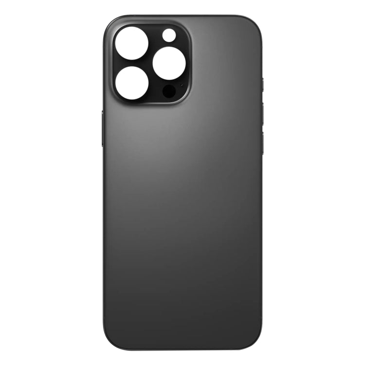 For iPhone 16 Pro Max Easy Replacement Big Camera Hole Glass Back Battery Cover(Black) -  by buy2fix | Online Shopping UK | buy2fix