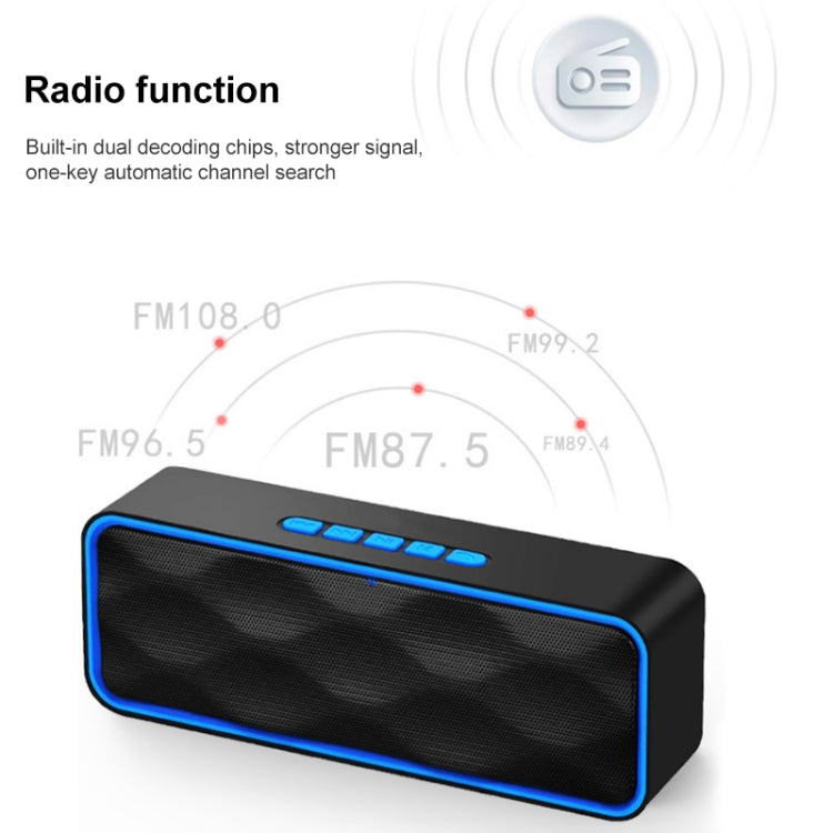 SC211 Pro Outdoor Multi-function Card Wireless Bluetooth Speaker Upgraded Version(Red) - Desktop Speaker by buy2fix | Online Shopping UK | buy2fix