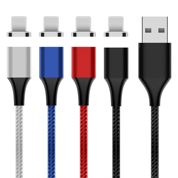 M11 3A USB to 8 Pin Nylon Braided Magnetic Data Cable, Cable Length: 1m (Blue) - Charging Cable & Head by buy2fix | Online Shopping UK | buy2fix