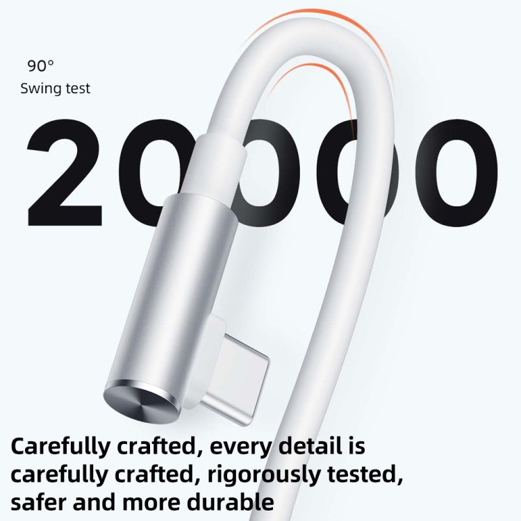 Original Xiaomi 6A USB to USB-C / Type-C 90 Degree Elbow Fast Charging Data Cable, Length: 1.5m - USB-C & Type-C Cable by Xiaomi | Online Shopping UK | buy2fix