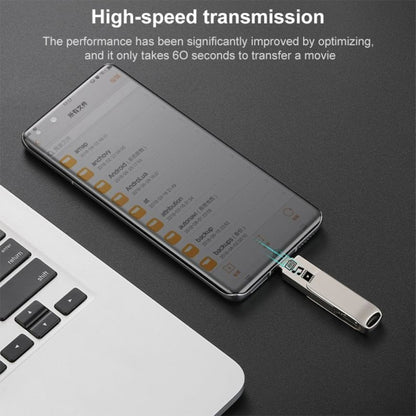 RQW-10X 3 in 1 USB 2.0 & 8 Pin & USB-C / Type-C 128GB Flash Drive, for iPhone & iPad & iPod & Most Android Smartphones & PC Computer - U Disk & Card Reader by buy2fix | Online Shopping UK | buy2fix