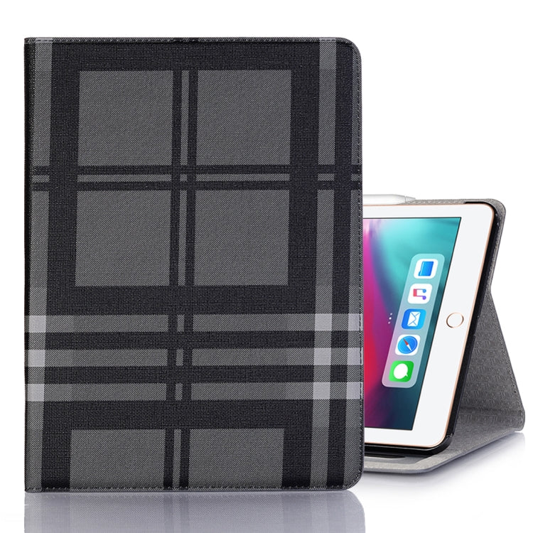 Plaid Texture Horizontal Flip PU Leather Case for iPad Air 13 2024 / iPad Pro 12.9 inch (2018), with Holder & Card Slots & Wallet (Grey) - iPad Pro 12.9 (2018) Cases by buy2fix | Online Shopping UK | buy2fix