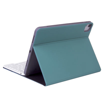 X-11BS Skin Plain Texture Detachable Bluetooth Keyboard Tablet Case for iPad Pro 11 inch 2020 / 2018, with Pen Slot & Backlight (Dark Green) - For iPad Pro by buy2fix | Online Shopping UK | buy2fix