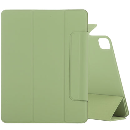 For iPad Air 13 2024 / Pro 12.9 2020 Double-sided Magnetic Flip PU Leather Tablet Case With Holder & Sleep / Wake-up Function(Grass Green) - iPad Pro 12.9 (2020) Cases by buy2fix | Online Shopping UK | buy2fix