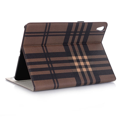 Plaid Texture Horizontal Flip PU Leather Case for iPad Air 11 2024 / iPad Pro 11 inch (2018), with Holder & Card Slots & Wallet(Coffee) - iPad Pro 11 (2018) Cases by buy2fix | Online Shopping UK | buy2fix