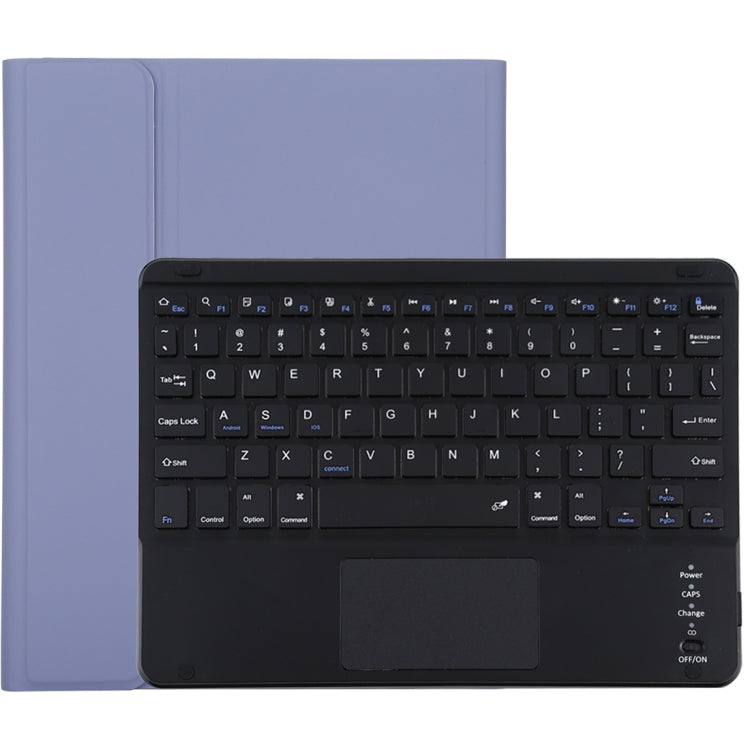 TG-102BC Detachable Bluetooth Black Keyboard + Microfiber Leather Tablet Case for iPad 10.2 inch / iPad Air (2019), with Touch Pad & Pen Slot & Holder(Purple) - For iPad Air by buy2fix | Online Shopping UK | buy2fix