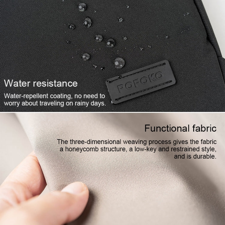 POFOKO E550 13 inch Portable Waterproof Polyester Laptop Handbag(Khaki) - Other by POFOKO | Online Shopping UK | buy2fix