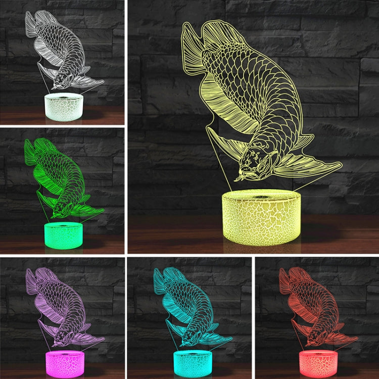 Fish Shape 3D Colorful LED Vision Light Table Lamp, Charging Touch Version - Novelty Lighting by buy2fix | Online Shopping UK | buy2fix