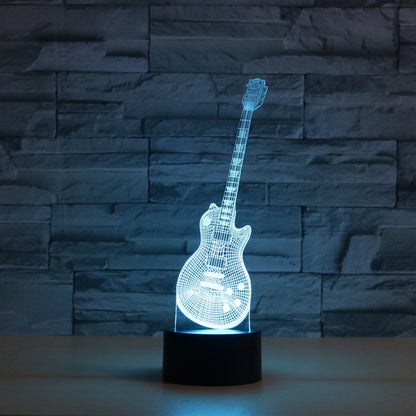 Guitar Shape 3D Colorful LED Vision Light Table Lamp, USB & Battery Version - Novelty Lighting by buy2fix | Online Shopping UK | buy2fix