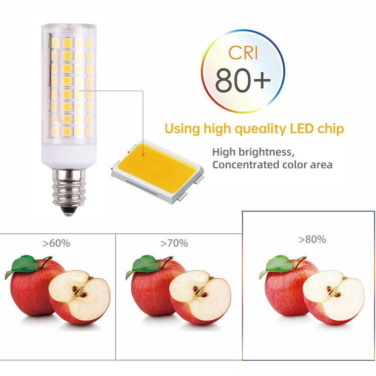E12 102 LEDs SMD 2835 2800-3200K LED Corn Light, AC 110V(Warm White) - LED Blubs & Tubes by buy2fix | Online Shopping UK | buy2fix