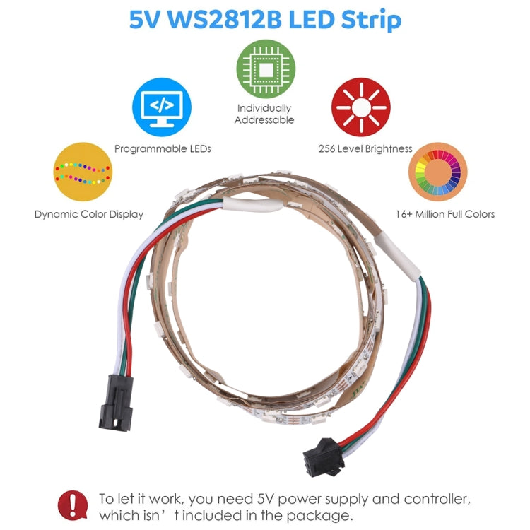 WS2812B 5050 SMD LED RGB Bare Board Rope Light, 30 LED/m, DC 5V, Length: 1m - Bare Board Light by buy2fix | Online Shopping UK | buy2fix