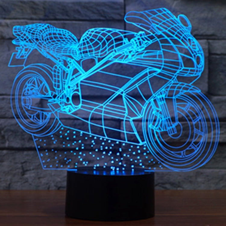 Motorcycle Shape 3D Touch Switch Control LED Light , 7 Colour Discoloration Creative Visual Stereo Lamp Desk Lamp Night Light - Novelty Lighting by buy2fix | Online Shopping UK | buy2fix