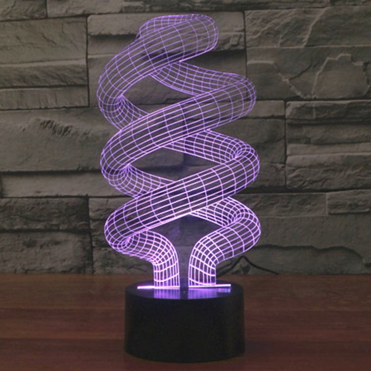 Spiral Style 3D Touch Switch Control LED Light , 7 Color Discoloration Creative Visual Stereo Lamp Desk Lamp Night Light - Novelty Lighting by buy2fix | Online Shopping UK | buy2fix