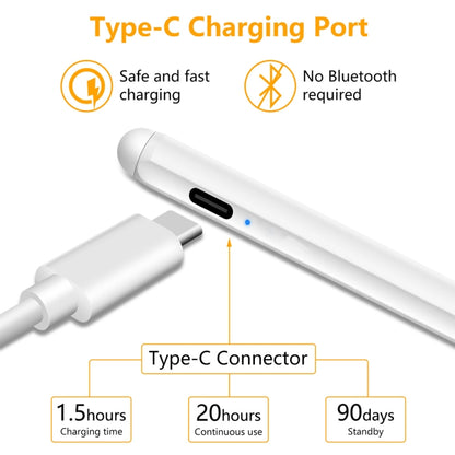 1.4-2.3mm Magnetic Design Superfine Nib Prevent Accidental Touch Handwritten Capacitive Screen Stylus Pen(White) - Stylus Pen by buy2fix | Online Shopping UK | buy2fix