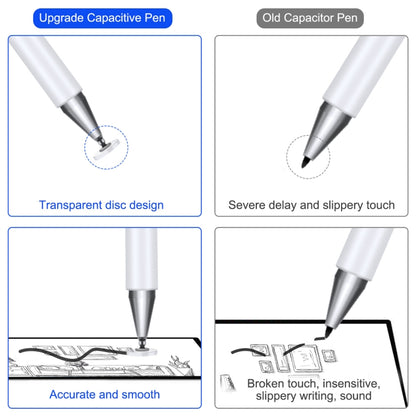 2 in 1 Stationery Writing Tools Metal Ballpoint Pen Capacitive Touch Screen Stylus Pen for Phones, Tablets (White) - Stylus Pen by buy2fix | Online Shopping UK | buy2fix