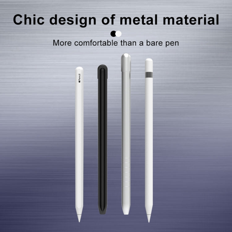 Metal Matte Non-slip Stylus Pen Protective Case for Apple Pencil 1 (Black) - Pencil Accessories by buy2fix | Online Shopping UK | buy2fix