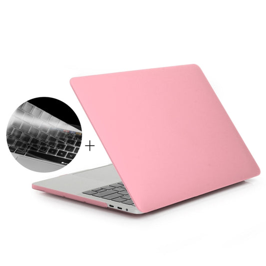 ENKAY Hat-Prince 2 in 1 Frosted Hard Shell Plastic Protective Case + Europe Version Ultra-thin TPU Keyboard Protector Cover for 2016 MacBook Pro 13.3 Inch with Touch Bar (A1706) (Pink) - MacBook Pro Cases by ENKAY | Online Shopping UK | buy2fix