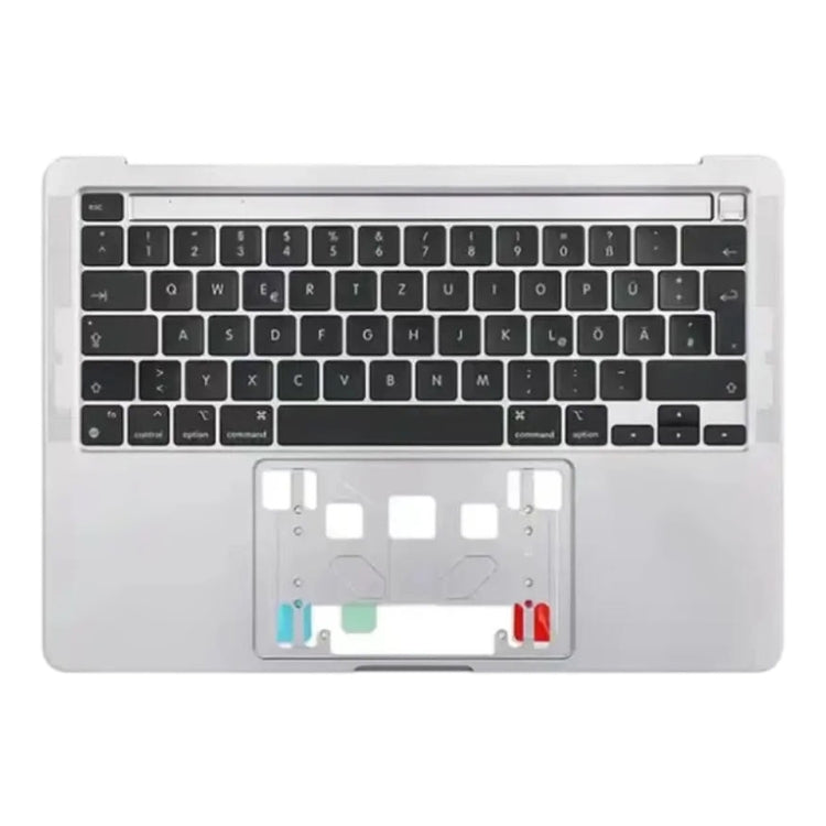 For Macbook Pro 13 inch 2021 A2338 C-side Cover + UK Edition Key Board (Silver) - Bottom Cover by buy2fix | Online Shopping UK | buy2fix