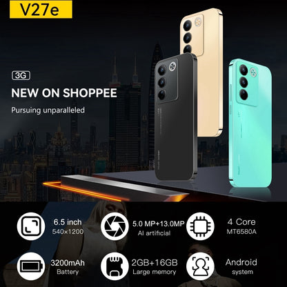 V27e / X23, 2GB+16GB, 6.5 inch Screen, Face Identification, Android 9.1 MTK6580A Quad Core, Network: 3G, Dual SIM (Black) -  by buy2fix | Online Shopping UK | buy2fix