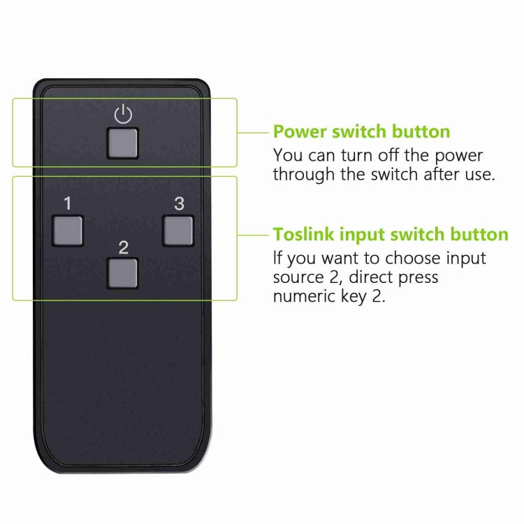 NK-T32 Toslink 3 In 2 Out Switch/Splitter with IR Remote - Splitter by buy2fix | Online Shopping UK | buy2fix