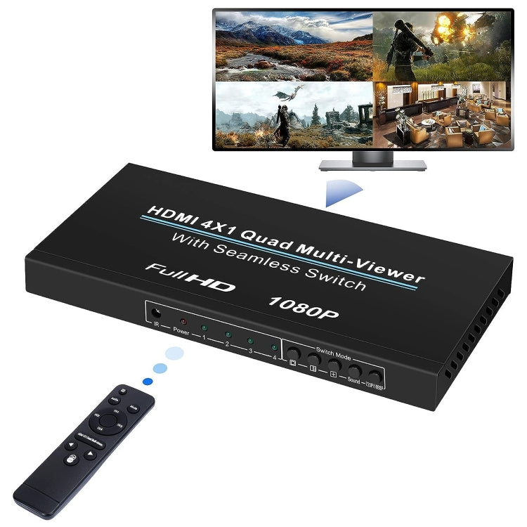 NEWKENG NK-C941 Full HD 1080P HDMI 4x1 Quad Multi-Viewer with Seamless Switch & Remote Control, AU Plug - Switch by buy2fix | Online Shopping UK | buy2fix