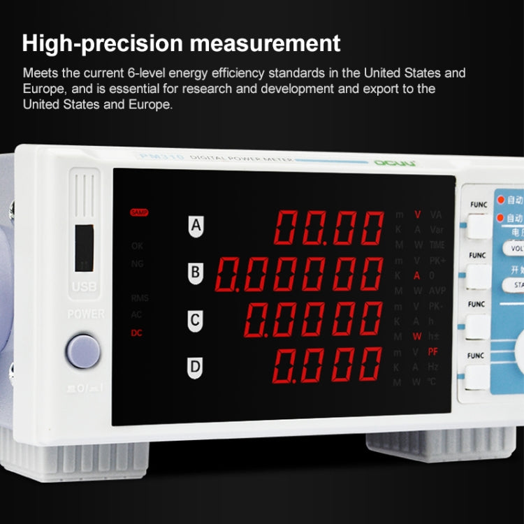 DCUU PM310 Intelligent Electrical Parameters Measuring Instrument (EU Plug) - Current & Voltage Tester by buy2fix | Online Shopping UK | buy2fix