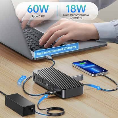 ORICO DKA20-BK-BP 10Gbps 20 in 1 Type-C 3.0 HUB Docking Station (UK Plug) - USB HUB by ORICO | Online Shopping UK | buy2fix