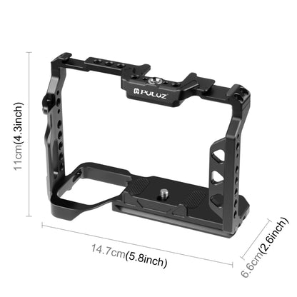 PULUZ Metal Camera Cage Stabilizer Rig for Sony A7 IV / ILCE-7M4 / A7M4 / A7M3 / A7R3  / A7R III(Black) - Camera Cage by PULUZ | Online Shopping UK | buy2fix