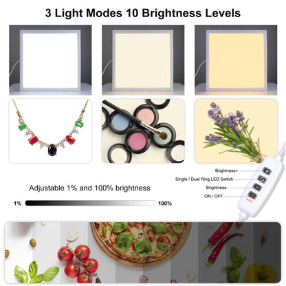 PULUZ 1000LM LED Acrylic No Polar Dimming Shadowless Light Pad with Switch for 40cm Photo Studio Box(UK Plug) -  by PULUZ | Online Shopping UK | buy2fix