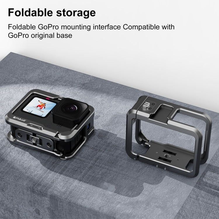 For GoPro HERO13 Black /12 Black /11 Black /10 Black /9 Black PULUZ Metal Camera Cage (Black) - Metal Cases by PULUZ | Online Shopping UK | buy2fix