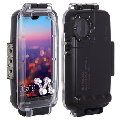 PULUZ 40m/130ft Waterproof Diving Case for Huawei P20 Pro, Photo Video Taking Underwater Housing Cover(Black) - Huawei Cases by PULUZ | Online Shopping UK | buy2fix