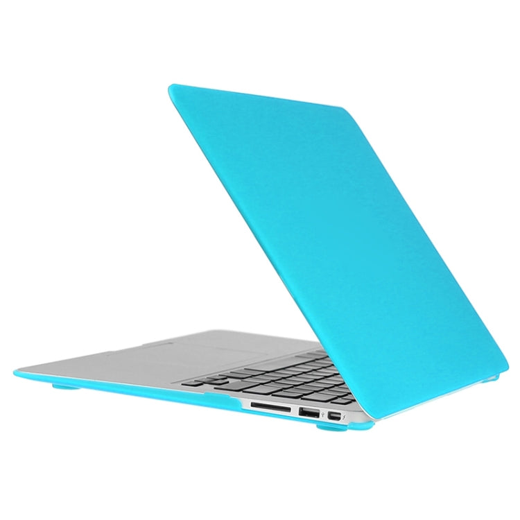 ENKAY for Macbook Air 11.6 inch (US Version) / A1370 / A1465 Hat-Prince 3 in 1 Frosted Hard Shell Plastic Protective Case with Keyboard Guard & Port Dust Plug(Blue) - MacBook Air Cases by ENKAY | Online Shopping UK | buy2fix