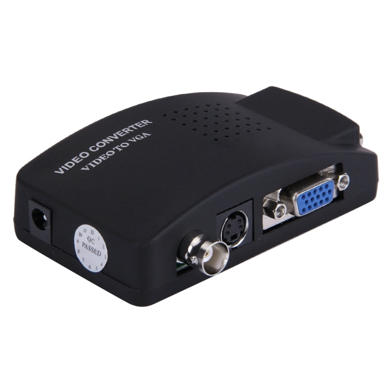 BNC / S-Video to VGA Video Converter(UK Plug) - Video Converter by buy2fix | Online Shopping UK | buy2fix