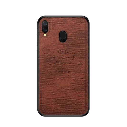PINWUYO Shockproof Waterproof Full Coverage PC + TPU + Skin Protective Case for Galaxy M20 (Brown) - Galaxy Phone Cases by PINWUYO | Online Shopping UK | buy2fix