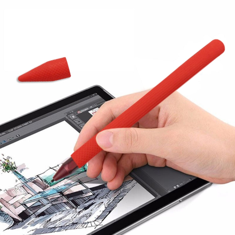 Stylus Pen Silica Gel Protective Case for Microsoft Surface Pro 5 / 6 (Red) - Pencil Accessories by buy2fix | Online Shopping UK | buy2fix