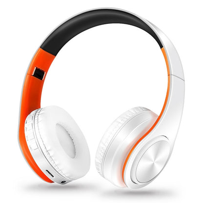 LPT660 Wireless Folding Sports Stereo Music Bluetooth Phones Earphones Support TF Card (Orange) - Headset & Headphone by buy2fix | Online Shopping UK | buy2fix