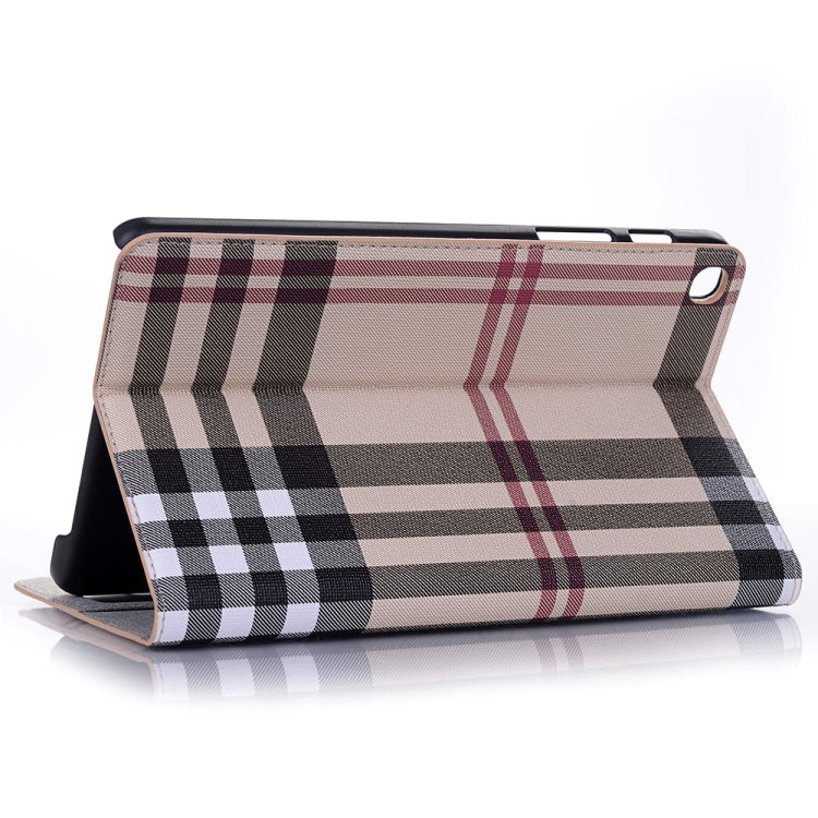 Plaid Texture Horizontal Flip Leather Case for Galaxy Tab A 8 (2019) P200 / P205,  with Holder & Card Slots & Wallet (White) - Tab A 8.0 & S Pen (2019) P200/P205 by buy2fix | Online Shopping UK | buy2fix