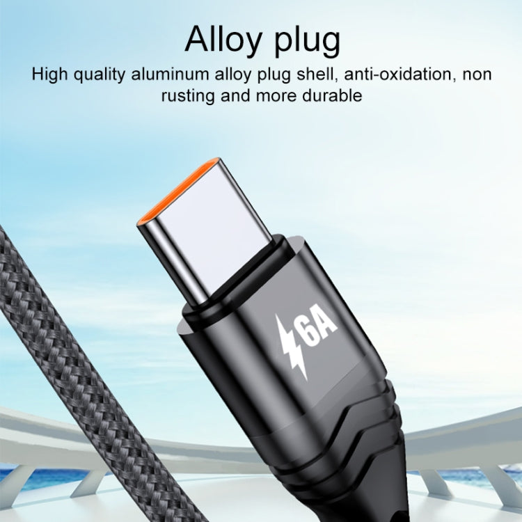 4 in 1 66W 6A USB to 8 Pin + Micro USB + Dual USB-C / Type-C Fast Charging Data Cable, Cable Length: 2m(Black) - Multifunction Cable by buy2fix | Online Shopping UK | buy2fix