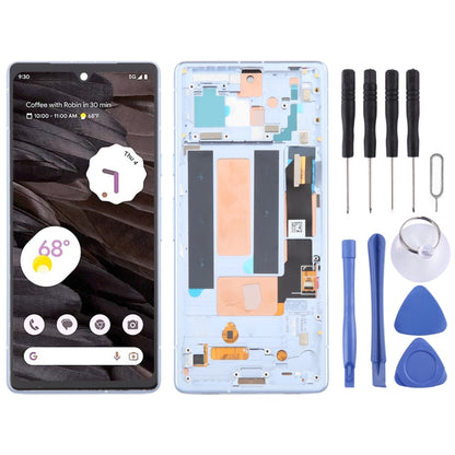 For Google Pixel 7A G82U8 OLED LCD Screen Digitizer Full Assembly with Frame (Blue) - LCD Screen by buy2fix | Online Shopping UK | buy2fix