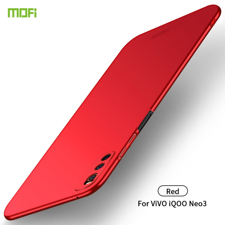For Vivo iQOO Neo 3 MOFI Frosted PC Ultra-thin Hard Case(Red) - vivo Cases by MOFI | Online Shopping UK | buy2fix