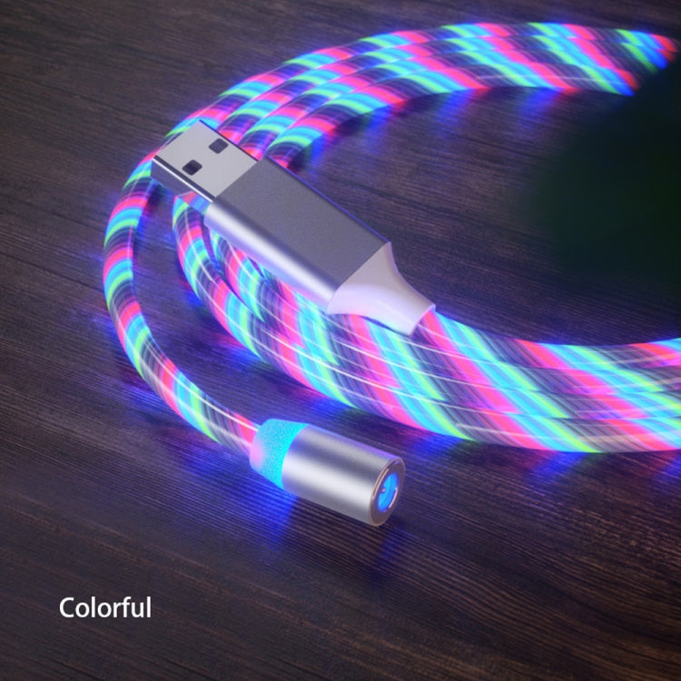 USB to 8 Pin Magnetic Suction Colorful Streamer Mobile Phone Charging  Cable, Length: 1m(Color Light) - Charging Cable & Head by buy2fix | Online Shopping UK | buy2fix