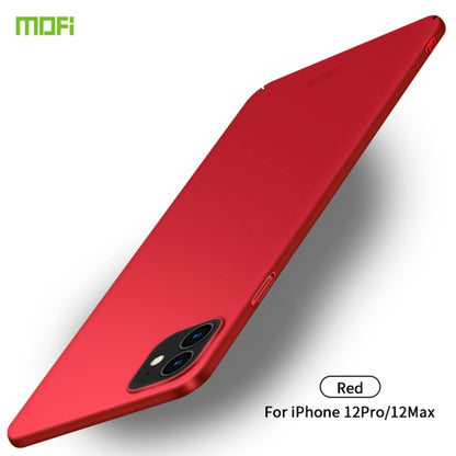 For iPhone 12 / 12 Pro MOFI Frosted PC Ultra-thin Hard Case(Red) - iPhone 12 / 12 Pro Cases by MOFI | Online Shopping UK | buy2fix