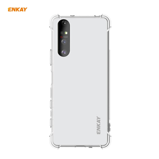 For Sony Xperia 5 II Hat-Prince ENKAY Clear TPU Shockproof Case Soft Anti-slip Cover - Sony Cases by ENKAY | Online Shopping UK | buy2fix