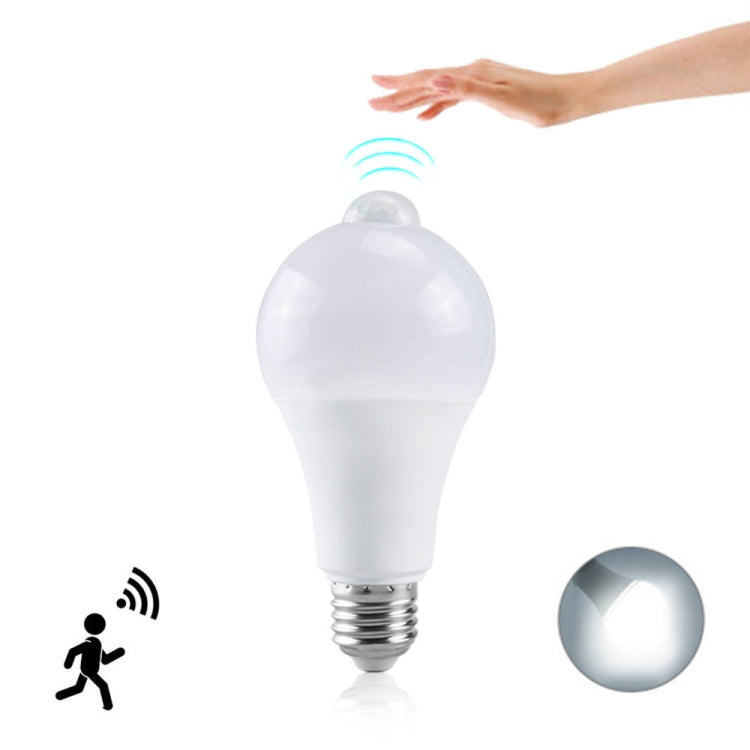 LED Light Waterproof Motion Sensor Infrared Sensor E27 LED Sensor Bulb White Light - Sensor LED Lights by buy2fix | Online Shopping UK | buy2fix