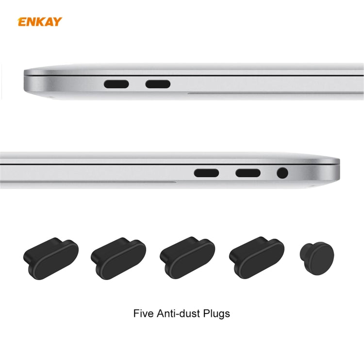 ENKAY 3 in 1 Crystal Laptop Protective Case + EU Version TPU Keyboard Film + Anti-dust Plugs Set for MacBook Pro 13.3 inch A1708 (without Touch Bar)(Purple) - MacBook Pro Cases by ENKAY | Online Shopping UK | buy2fix